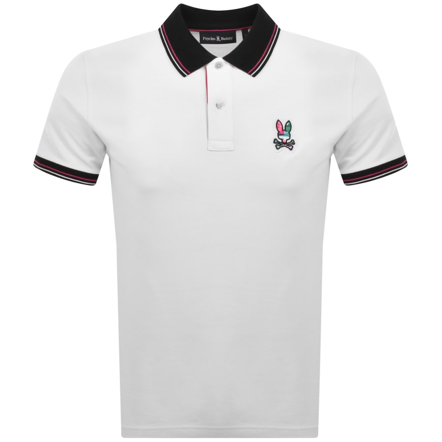 とみー Psycho Bunny Nate Pique Polo T Shirt White | Mainline Menswear ie